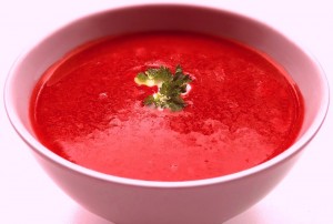 polévka z červené řepy